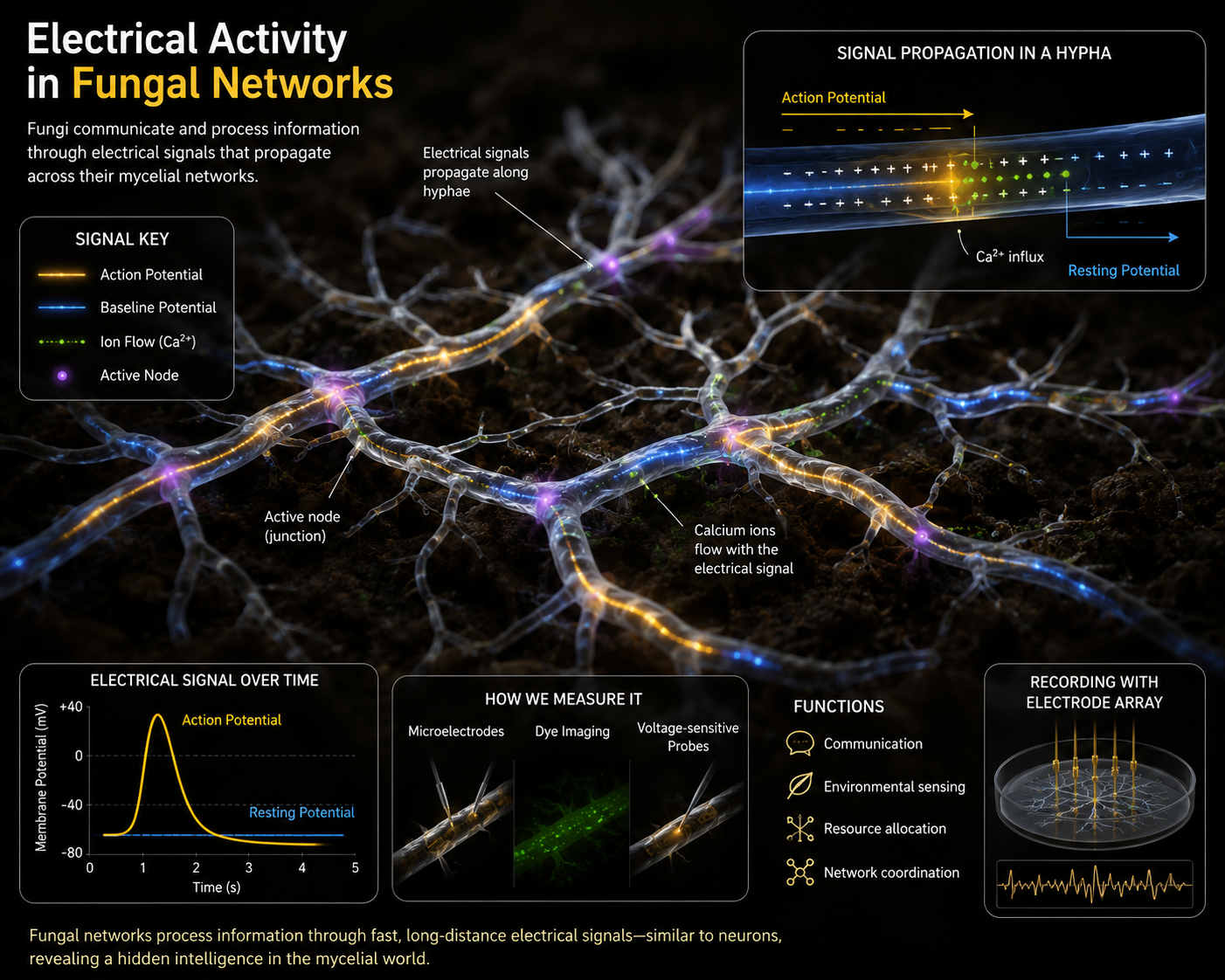 Major Grant to Study Electrical Activity in Fungal Networks